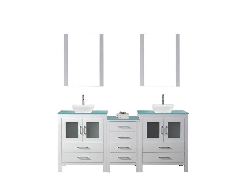 Virtu USA Dior 74" Double Bathroom Vanity