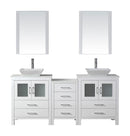 Virtu USA Dior 74" Double Bathroom Vanity