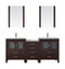 Virtu USA Dior 74" Double Bathroom Vanity