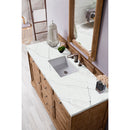 James Martin Savannah 60" Single Vanity Cabinet Driftwood with 3 cm Ethereal Noctis Quartz Top 238-104-5311-3ENC