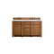 James Martin Bristol 60" Double Vanity Saddle Brown with 3 cm Classic White Quartz Top 157-V60D-SBR-3CLW