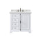 James Martin Providence 36" Single Vanity Cabinet Bright White with 3 cm Ethereal Noctis Quartz Top 238-105-V36-BW-3ENC