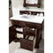 James Martin Brookfield 36" Burnished Mahogany Single Vanity with 3 cm Classic White Quartz Top 147-114-5566-3CLW