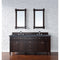 James Martin Brittany 72" Burnished Mahogany Double Vanity with 3 cm Charcoal Soapstone Quartz Top 650-V72-BNM-3CSP