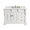James Martin Brookfield 48" Bright White Single Vanity with 3 cm Classic White Quartz Top 147-V48-BW-3CLW