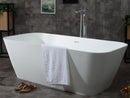 ALFI 67" White Rectangular Solid Surface Smooth Resin Soaking Bathtub AB9952