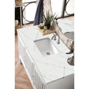 James Martin Athens 48" Single Vanity Cabinet Glossy White with 3 cm Ethereal Noctis Top E645-V48-GW-3ENC