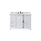 James Martin Providence 48" Single Vanity Cabinet Bright White with 3 cm Ethereal Noctis Quartz Top 238-105-V48-BW-3ENC