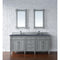 James Martin Brittany 72" Urban Gray Double Vanity with 3 cm Charcoal Soapstone Quartz Top 650-V72-UGR-3CSP