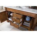 James Martin Brookfield 60" Country Oak Single Vanity with 3 cm Carrara Marble Top 147-114-5371-3CAR