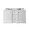 James Martin De Soto 60" Double Vanity Bright White with 3 cm Eternal Serena Quartz Top 825-V60D-BW-3ESR