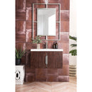 James Martin Columbia 31.5" Single Vanity Cabinet Coffee Oak with White Glossy Composite Countertop 388V31.5CFOWG