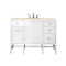 James Martin Addison 48" Single Vanity Cabinet Glossy White with 3 cm Eternal Marfil Top E444-V48-GW-3EMR