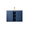 James Martin Alicante' 39.5" Single Vanity Cabinet Azure Blue with White Glossy Composite Countertop E110V39.5AZBWG