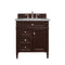 James Martin Brittany 30" Single Vanity Burnished Mahogany with 3 cm Eternal Serena Quartz Top 650-V30-BNM-3ESR