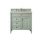 James Martin Brittany 36" Sage Green Single Vanity with 3 cm Eternal Marfil Quartz Top 650-V36-SGR-3EMR