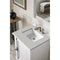 James Martin Providence 26" Single Vanity Cabinet Bright White with 3 cm Eternal Serena Quartz Top 238-105-V26-BW-3ESR