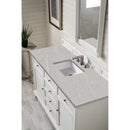 James Martin Providence 60" Single Vanity Cabinet Bright White with 3 cm Eternal Serena Quartz Top 238-105-V60S-BW-3ESR