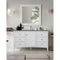 James Martin Palisades 60" Single Vanity Bright White with 3 cm Cala Blue Quartz Top 527-V60S-BW-3CBL