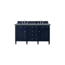 James Martin Brittany 60" Victory Blue Double Vanity with 3 cm Cala Blue Quartz Top 650-V60D-VBL-3CBL