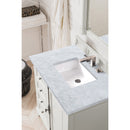 James Martin Providence 36" Bright White Single Vanity with 3 cm Carrara Marble Top 238-105-V36-BW-3CAR