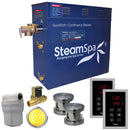 SteamSpa Royal 10.5 KW QuickStart Acu-Steam Bath Generator Package with Built-in Auto Drain in Brushed Nickel