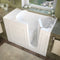 MediTub Walk-In 26" x 53" Right Drain White Whirlpool and Air Jetted Walk-In Bathtub