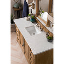 James Martin Providence 60" Single Vanity Cabinet Driftwood with 3 cm Eternal Jasmine Pearl Quartz Top 238-105-5311-3EJP