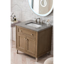 James Martin Chicago 30" Single Vanity Whitewashed Walnut with 3 cm Gray Expo Quartz Top 305-V30-WWW-3GEX