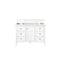 James Martin Palisades 48" Single Vanity Bright White with 3 cm Gray Expo Quartz Top 527-V48-BW-3GEX