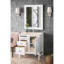 James Martin Addison 30" Single Vanity Cabinet Glossy White with 3 cm Eternal Marfil Top E444-V30-GW-3EMR