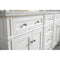 James Martin Brittany 72" Bright White Double Vanity with 3 cm Carrara Marble Top 650-V72-BW-3CAR