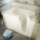 MediTub Walk-In 29" x 52" Right Drain Biscuit Whirlpool and Air Jetted Walk-In Bathtub