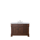 James Martin Brookfield 48" Warm Cherry Single Vanity with 3 cm Carrara Marble Top 147-114-5286-3CAR