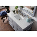 James Martin Copper Cove Encore 48" Single Vanity Silver Gray with 3 cm Arctic Fall Solid Surface Top 301-V48-SL-3AF