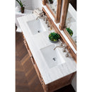 James Martin Providence 60" Driftwood Double Vanity with 3 cm Arctic Fall Solid Surface Top 238-105-5611-3AF