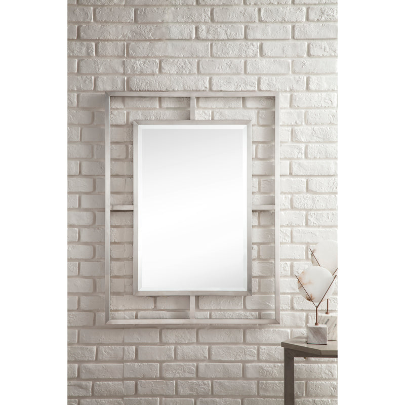 James Martin Boston 30" Rectangular Mirror Brushed Nickel 105-M30-BNK