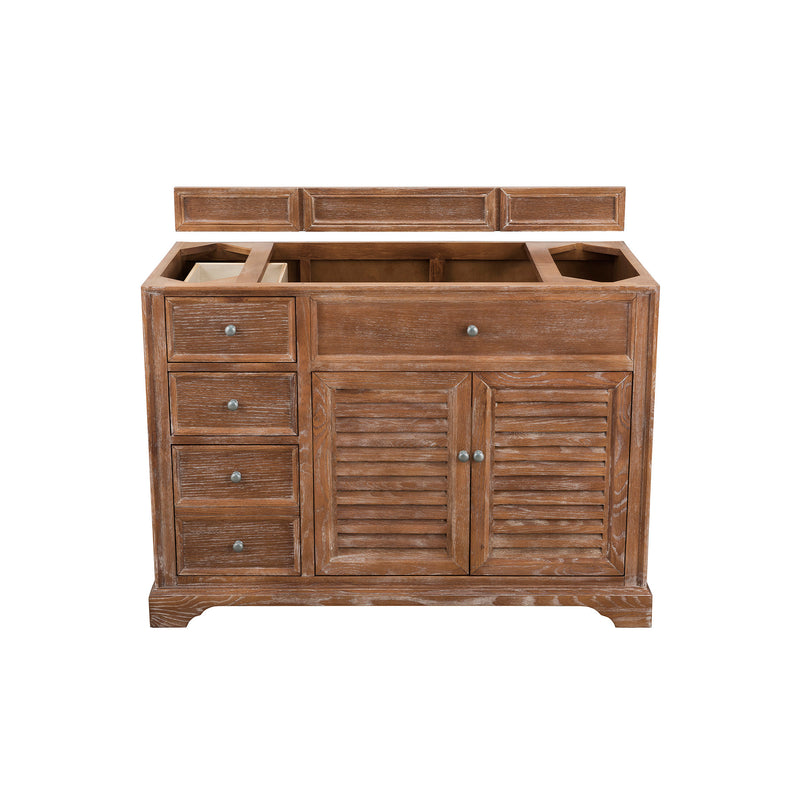 James Martin Savannah 48" Single Vanity Cabinet Driftwood with 3 cm Galala Beige Top 238-104-5211-3OGLB