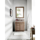 James Martin Bristol 30" Single Vanity Whitewashed Walnut with 3 cm Classic White Quartz Top 157-V30-WW-3CLW