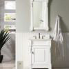 James Martin Brookfield 26" Bright White Single Vanity with 3 cm Eternal Marfil Quartz Top 147-V26-BW-3EMR