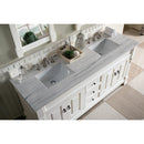 James Martin Brookfield 72" Bright White Double Vanity with 3 cm Arctic Fall Solid Surface Top 147-V72-BW-3AF