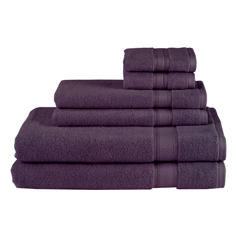 Avanti Towels 6 Piece Plum Solid Towel Set Avanti Splendor 6 Piece Towel Set 060756 PLU