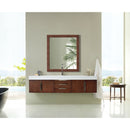 James Martin Mercer Island 72" Single Vanity Coffee Oak with Glossy White Composite Top 389-V72S-CFO-A-GW