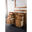 James Martin Bristol 48" Single Vanity Saddle Brown with 3 cm Classic White Quartz Top 157-V48-SBR-3CLW