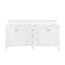 James Martin Palisades 72" Double Vanity Bright White with 3 cm Gray Expo Quartz Top 527-V72-BW-3GEX