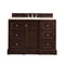 James Martin De Soto 48" Single Vanity Burnished Mahogany with 3 cm Eternal Marfil Quartz Top 825-V48-BNM-3EMR