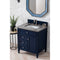 James Martin Brittany 30" Single Vanity Victory Blue with 3 cm Gray Expo Quartz Top 650-V30-VBL-3GEX