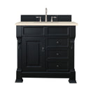 James Martin Brookfield 36" Antique Black Single Vanity with 3 cm Eternal Marfil Quartz Top 147-114-5536-3EMR