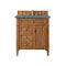 James Martin Brittany 30" Single Vanity Saddle Brown with 3 cm Cala Blue Quartz Top 650-V30-SBR-3CBL