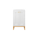 James Martin Chianti 20" Single Vanity Cabinet Glossy White Radiant Gold E303-V20-GW-RGD